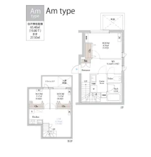 BLANCCOURT三軒茶屋【1階】の間取り