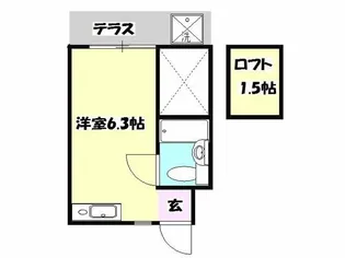 ベルポアン新丸子【1階】の間取り