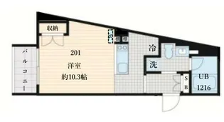 Fullea島津山【1階】の間取り