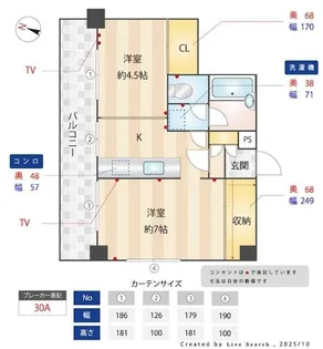 グリーンキャピタル弦巻【3階】の間取り