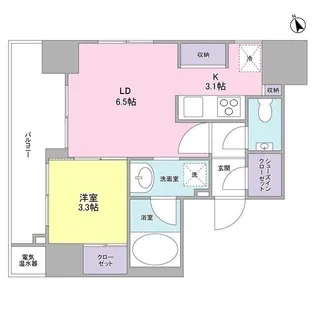 MIO CASTELLO 武蔵小山Ⅱ【9階】の間取り