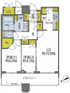 パークシティ武蔵小杉 ザ グランドウイングタワー【35階】の間取り