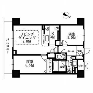 パークフラッツ学芸大学【7階】の間取り