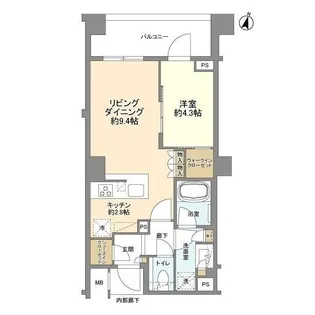 ブランズ西小山【1階】の間取り