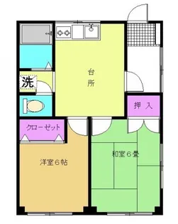 ハイツ潮見【203号室】の間取り