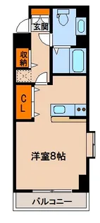 ステーションフロント八幡宿【706号室】の間取り