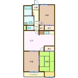 ラプラス姉崎【202号室】の間取り