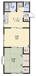 コーポラス和(カズ)【1階】の間取り