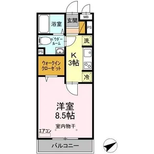 ジェンティーレ703【3階】の間取り