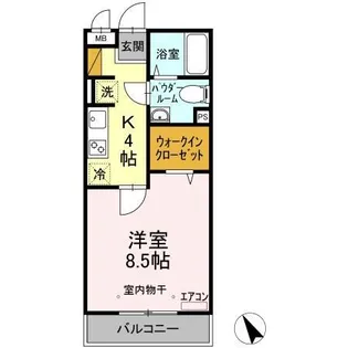 ジェンティーレ ヤマザキ【2階】の間取り