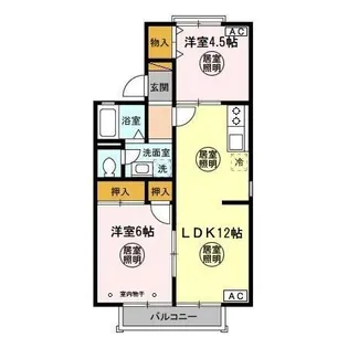 エクレール五井西 CDE【2階】の間取り