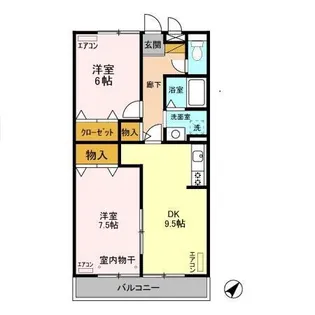リビングタウン松ヶ島 B【3階】の間取り