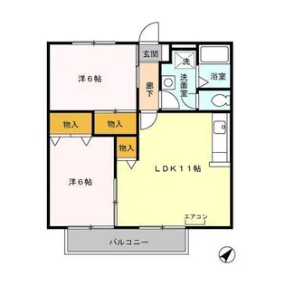 ジャックパレス Ⅵ【2階】の間取り