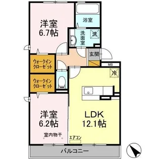 コモンシティハイツI【2階】の間取り