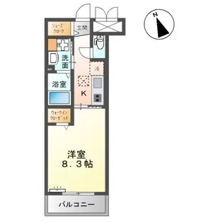 リゾーマおゆみ野【1階】の間取り