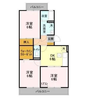 ランドウィン 六番館【1階】の間取り