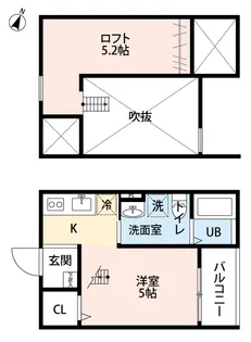 ルミエール 黄金(ルミエールコガネ)【2階】の間取り