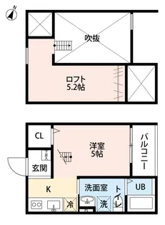 ルミエール 黄金(ルミエールコガネ)【2階】の間取り