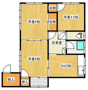 宮城県石巻市南中里3丁目【一戸建】の間取り
