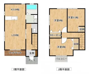 サンライズ青葉【Cー1号室】の間取り