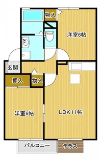 アーバンステージ弐番館【102号室】の間取り