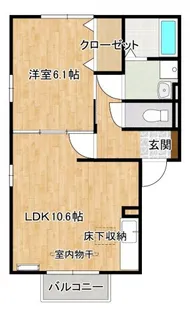 プランドールB【101号室】の間取り