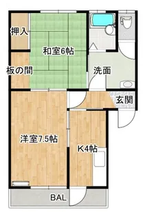 ローウェルハウス【102号室】の間取り