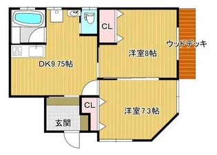 メゾン旭【A号室】の間取り