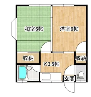 メイプルハウス【201号室】の間取り