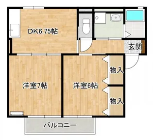 グリーンケーブルズE【202号室】の間取り
