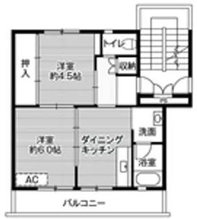 ビレッジハウス万石浦1号棟【3階】の間取り