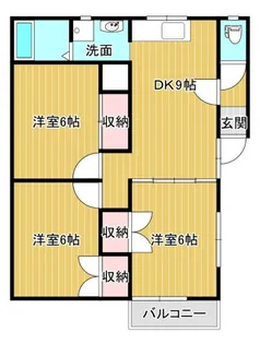 グランドハイツ中里【102号室】の間取り