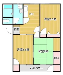 サンハイツマツモト【B-3号室】の間取り