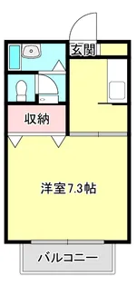 リバーランスⅡ、Ⅲ【Ⅲ205号室】の間取り