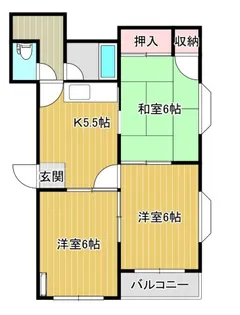 エクセレント北通り【106号室】の間取り