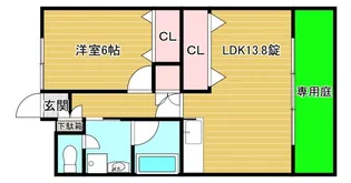 スカイホームズガウディ【103号室】の間取り