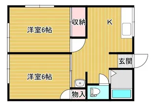 中里シティハイム【1階】の間取り