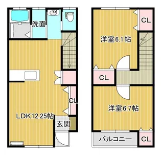 メゾンエスペラント【E号室】の間取り