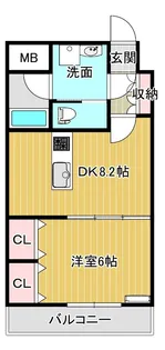 サンモール六本木【201号室】の間取り