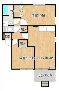 クレアールB【201号室】の間取り