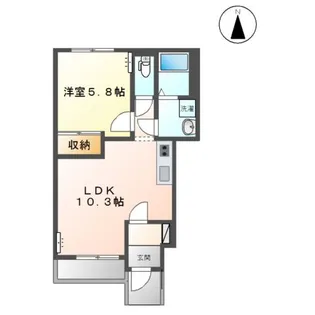 メゾン・コンフォース【1階】の間取り