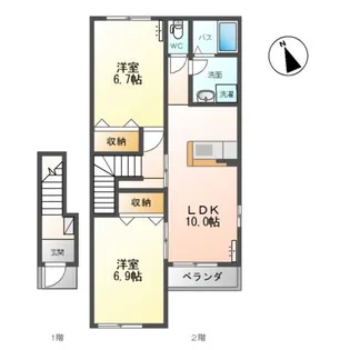 アベックス南【2階】の間取り