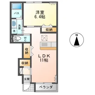 リバティ【1階】の間取り