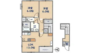 グロースハイツ新石切Ⅰ【2階】の間取り