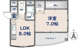 ファースト瓢箪山【3階】の間取り