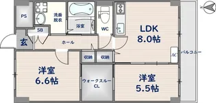 ビスタ石きり【2階】の間取り