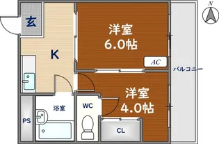 枚岡グリーンヒルズ【2階】の間取り