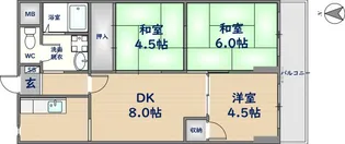 カーサベージュ【506号室】の間取り