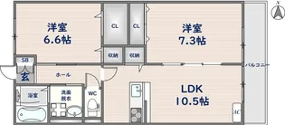 エトワール東大阪【202号室】の間取り