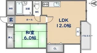 1LDKの間取り画像